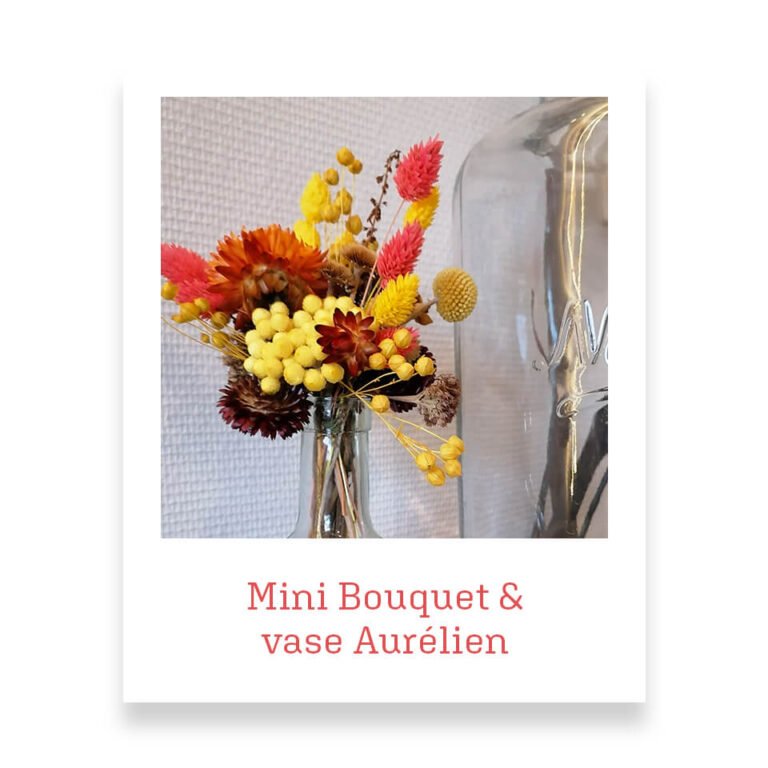 Mini Bouquet et vase "Aurélien"